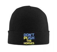 Gorro Unisex de Invierno Don't Push The Horses Gorra de Punto cálida Gorra de Moda Sombrero de Sombrero de Exterior Toperros de Exterior Toperros para Hombres Mujeres Regalo para Adultos