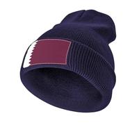 Gorro Unisex de Invierno en Acrílico,Ligero y Cálido,Elástico con Katar Estampado Bandera para Uso Diario,Marina de Guerra
