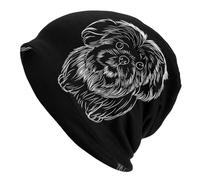 Gorro Unisex de Invierno Gorra Blanca Shih Tzu de Punto cálido Hip Hop Gorro Gorro de Exterior Sombreros de Exterior otoño Invierno para Regalo Unisex Adulto