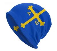 Gorro Unisex de Invierno Gorro de Sombrero de España Sombrero de Punto de Mujer Bandera de Asturias Gorro de Invierno Cálido Gorros de Elástia Térmica Regalo