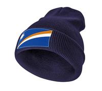 Gorro Unisex de Punto en Acrílico,Alta Elasticidad,Ligero y Abrigado,con Islas Marshall Detalle de Bandera Elegante,Marina de Guerra