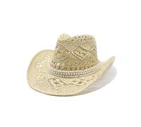 Gorro Vaquero Paja Ahuecado, Sombrero Sol Occidente Ligero y Transpirable