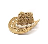 Gorro Vaquero Paja Ahuecado, Sombrero Sol Occidente Ligero y Transpirable