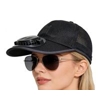 Gorro Ventilador con Panel Solar Sombrero Solar Recargable Personal para