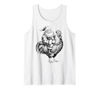 Gorro Vintage de Papá Noel navideño con Forma de Pollo, Retro, Crazy Rooster Camiseta sin Mangas