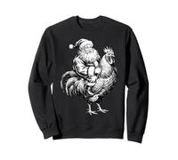 Gorro Vintage de Papá Noel navideño con Forma de Pollo, Retro, Crazy Rooster Sudadera