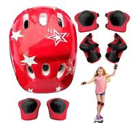 Gorro y almohadillas para monopatín,Gorro y almohadillas para niños, Rodilleras, coderas, muñequeras, equipo protector para bicicleta, monopatín, Rodilleras de patinaje resistentes a los golpes, conju