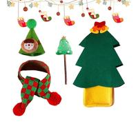 Gorro y bufanda para gatos de Navidad - 25 cm de juguetes para mascotas divertidos disfraz de peluche | para gatos para - regalo de Navidad interactivo para propietarios de,