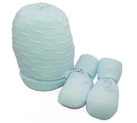 Gorro y Calcetines Bebé Celeste Premamy
