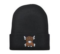 Gorro y Guantes de Punto Vaca Escocesa, cálido, Hip Hop, Invierno Unisex