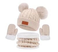 Gorros, Bufandas y Guantes para niños, Tres Piezas, otoño e Invierno, nuevos y cálidos Dos Gorros para bebé. Gorro Niña 9 Meses