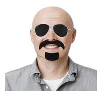 Gorros calvos para adultos Maquillaje de Halloween con Anteojos y Mostacho