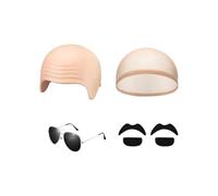 Gorros Calvos para Hombres Maquillaje de Halloween con Anteojos y Mostacho