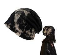 Gorros de Algodon Hombre Mujer Gorro de Punto quimioterapia Transpirable Running Senderismo Tie-Dye Hat Bucket Ancho Profundo Sombrero apilado Cap 54-59cm