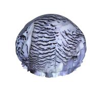 Gorros de baño con estampado de búho ártico, casco reutilizable de doble capa, cubierta grande para el cuidado diario de la piel