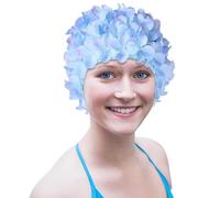 Gorros De Baño - Gorro De Båño Pétalo Floral | Gorroś De Båño Hechos A Mano Sombrero De Natación Tridimensional Con Pétalos De Flores | Gorros De Baño Florales Retro Para Mujer, Pelo Largo Y Corto, Pi