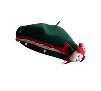 Gorros de boina francesa para mujer, disfraz de lana con decoración, boina francesa para mujer, para niñas y adultos, clima frío, Navidad, día de San Valentín, Año Nuevo, relleno de calcetines, muñeco