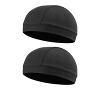 Gorros de ciclismo bajo casco, gorras de trabajo transpirables, gorro para correr suave para ciclismo, deporte, pesca, caminatas y senderismo, Negro , M/L