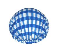 Gorros de ducha con diseño de bandera de puerto para mujer, gorro de ducha grande reutilizable para hombres, secado rápido, cuidado del cabello, largo y corto, baño para niños