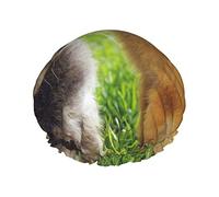 Gorros de ducha de baño reutilizables para mujer, gorro de ducha de baño impermeable de doble capa con estampado de amor Animal de pelo largo
