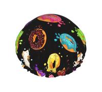 Gorros de ducha de dona para mujeres y hombres, reutilizables, impermeables, antideslizantes, de secado rápido, gorra grande, pelo largo y corto