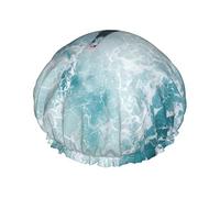 Gorros de ducha de flora y fauna, gorros de baño impermeables, gorros de ducha reutilizables para mujeres, regalos de salón de spa flotando en el mar