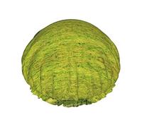 Gorros de ducha de flora y fauna, gorros de baño impermeables, gorros de ducha reutilizables para mujeres, regalos de salón de spa, pastizales verdes