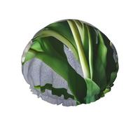 Gorros de ducha de flores de tulipanes blancos con una doble capa, mantienen bien tu cabello ya sea que los uses mientras te duchas o te bañas.