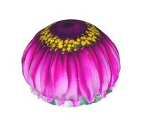 Gorros de ducha de flores rosas con una doble capa, mantienen bien tu cabello ya sea que los uses mientras te duchas o te bañas.
