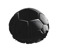 Gorros de ducha grandes con estampado de fútbol I Like Fútbol, gorro de pelo con banda elástica, doble capa impermeable, para mujeres, hombres y niños
