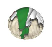 Gorros de ducha Map03 de la bandera de Renania del Norte-Westfalia para mujer, gorro de ducha grande reutilizable para hombres, cuidado rápido del cabello, largo y corto, baño para niños