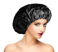 Gorros de ducha para mujer, extra grandes, ajustables, impermeables, reutilizables, gorro de ducha para mujeres y niñas, cabello largo y grueso, gorros de baño para protección del cabello