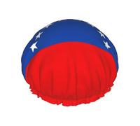 Gorros de ducha reutilizables con la bandera de Venezuela para mujer, gorros de ducha perfectos para cabello largo y uso diario