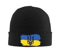 Gorros de Gorro con Emblema de Ucrania Sombrero de Punto elástico Unisex Sombrero cálido de Calaveras de Invierno Gorros para la Cabeza para Viajar, Senderismo al Aire Libre, Acampada