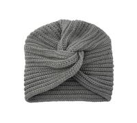 Gorros de invierno para mujer, gorro de punto, gorro de lana, turbante grueso, gorro de quimioterapia para pacientes con cáncer, sombrero de invierno para hombre, gris, Talla única