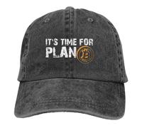Gorros de papá de Color Puro es Hora de Plan B Gorra de Mujer Visera Solar Gorras de béisbol Bitcoin Cryptocurrency Miners Meme con Pico de Gorra