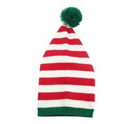 Gorros de Papa Noel, de Punto a Rayas para otoño e Invierno, cálido y Festivo para Hombres y Mujeres, Tocado Festivo de Temporada (Green, One Size)