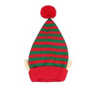 Gorros de Papá Noel para Adultos | Festivo Rayas con Orejas, Sombrero de Fieltro Largo - Para Navidad Colección al Aire Libre Cosplay Festival Familiar Eventos Divertidos Celebración