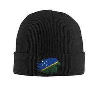 Gorros De Punto Bandera De Las Islas Salomón del León Gorros Beanie Protección Solar Gorro Invierno Transpirable Skull Cap para Aniversario Trabajo Deporte