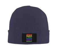 Gorros De Punto Bondad Paz Igualdad Amor Inclusión Esperanza Diversidad Gorro De Punto Informal Skull Cap Holgado Gorros Beanie para Moto Cumpleaños Aniversario