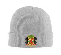 Gorros De Punto con Escudo De Armas De La República del Congo Unisex, Gorro Holgados De Otoño Invierno, Beanie De Calavera Cálidos De Elástico para Uso Diario, Gorros para Ciclismo Deporte