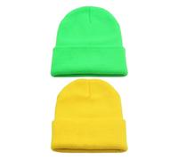 Gorros De Punto De 2 Piezas, Gorros De Lana Cálidos, Accesorios De Vestir, Gorros De Punto Elásticos, Gorros De Punto Simples