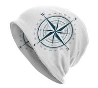 Gorros de Punto de Punto de compás náuticos Personalizados para Mujeres Hombres Barco de Ancla de Invierno Skullies Gorros de Barrio
