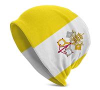 Gorros de Punto Fino con Bandera del Vaticano para Hombre y Mujer, Gorros de Cobertura de Punto