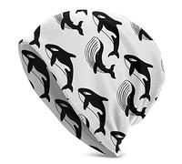 Gorros de Punto Fino Ocean Orca Humpback Killer Whale para Hombre y Mujer, Gorros de Punto para Cobertura