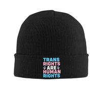 Gorros De Punto Los Derechos Trans Son Regalos LGBTQ Transgénero De Derechos Humanos Skull Cap Informal Beanie Holgado Gorros Beanie para Trabajo Moto Aniversario