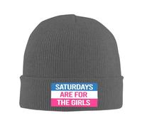Gorros De Punto Los Sábados Son para Las Chicas Gorros Beanie Holgado Gorro De Punto Transpirable Beanie para Trabajo Moto Aniversario