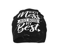 Gorros De Punto Un Desastre, Solo Hago Lo Mejor Que Puedo Gorros Beanie Informal Gorro De Punto Protección Solar Skull Cap para Deporte Aniversario Trabajo