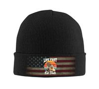 Gorros De Punto Vive Rápido, Come Basura Beanie Protección Solar Gorro De Punto Holgado Gorro Invierno para Moto Cumpleaños Trabajo