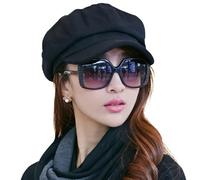 Gorros estilo vendedor de periódicos de lana para mujer: boinas cálidas y acogedoras para invierno
